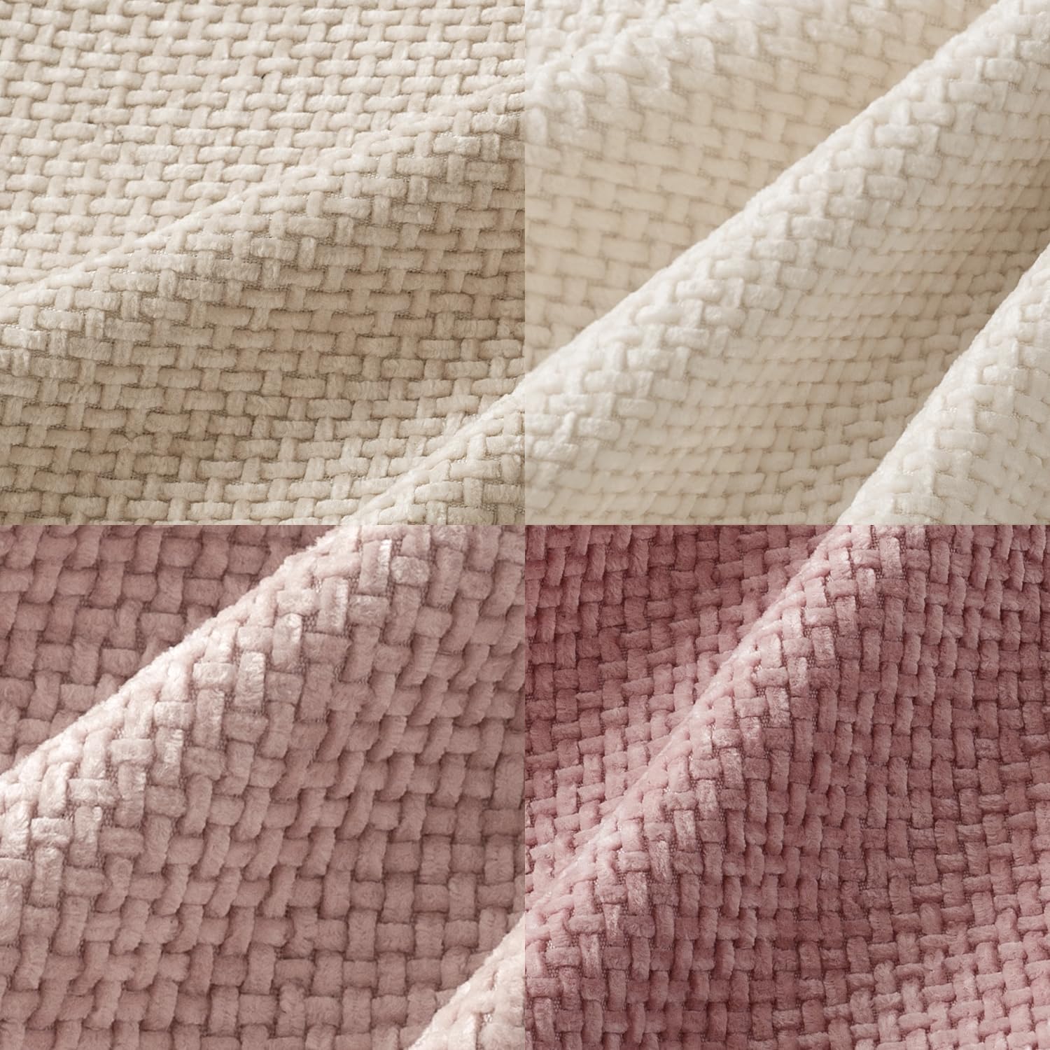 MIULEE pink beige chenille pillow cover for versatile 18x18 decor.