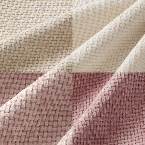 MIULEE pink beige chenille pillow cover for versatile 18x18 decor.