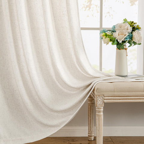 MIULEE privacy curtains in living room diffusing glare