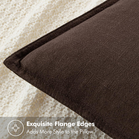 MIULEE ramie linen 22x22 pillow cover with breathable texture for sofa or bed