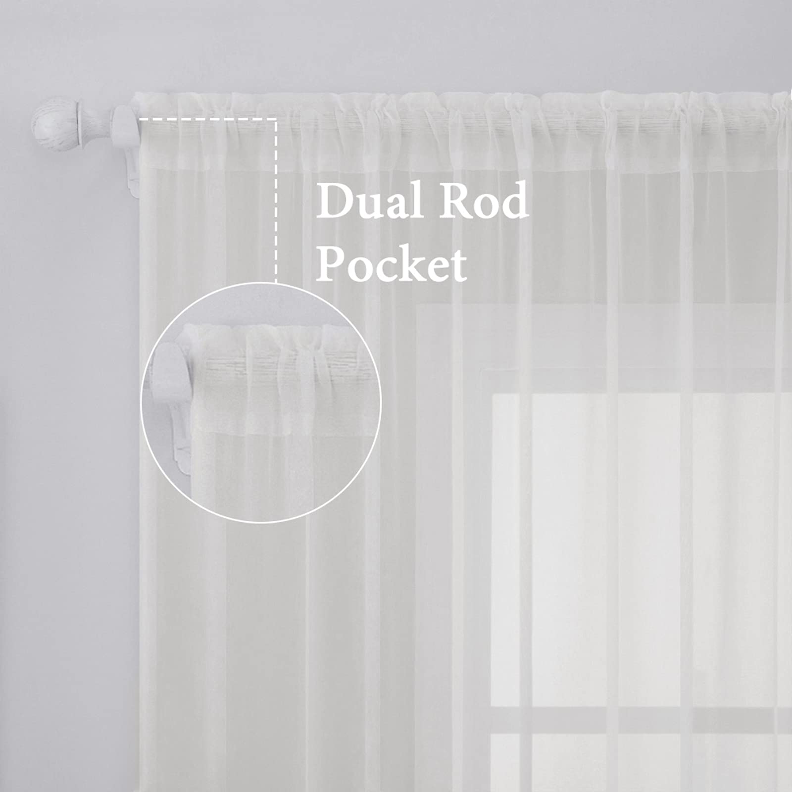 MIULEE ivory two-panel setup adds airy ambience and versatile light control.