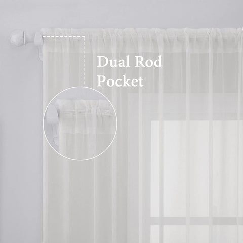 MIULEE ivory two-panel setup adds airy ambience and versatile light control.