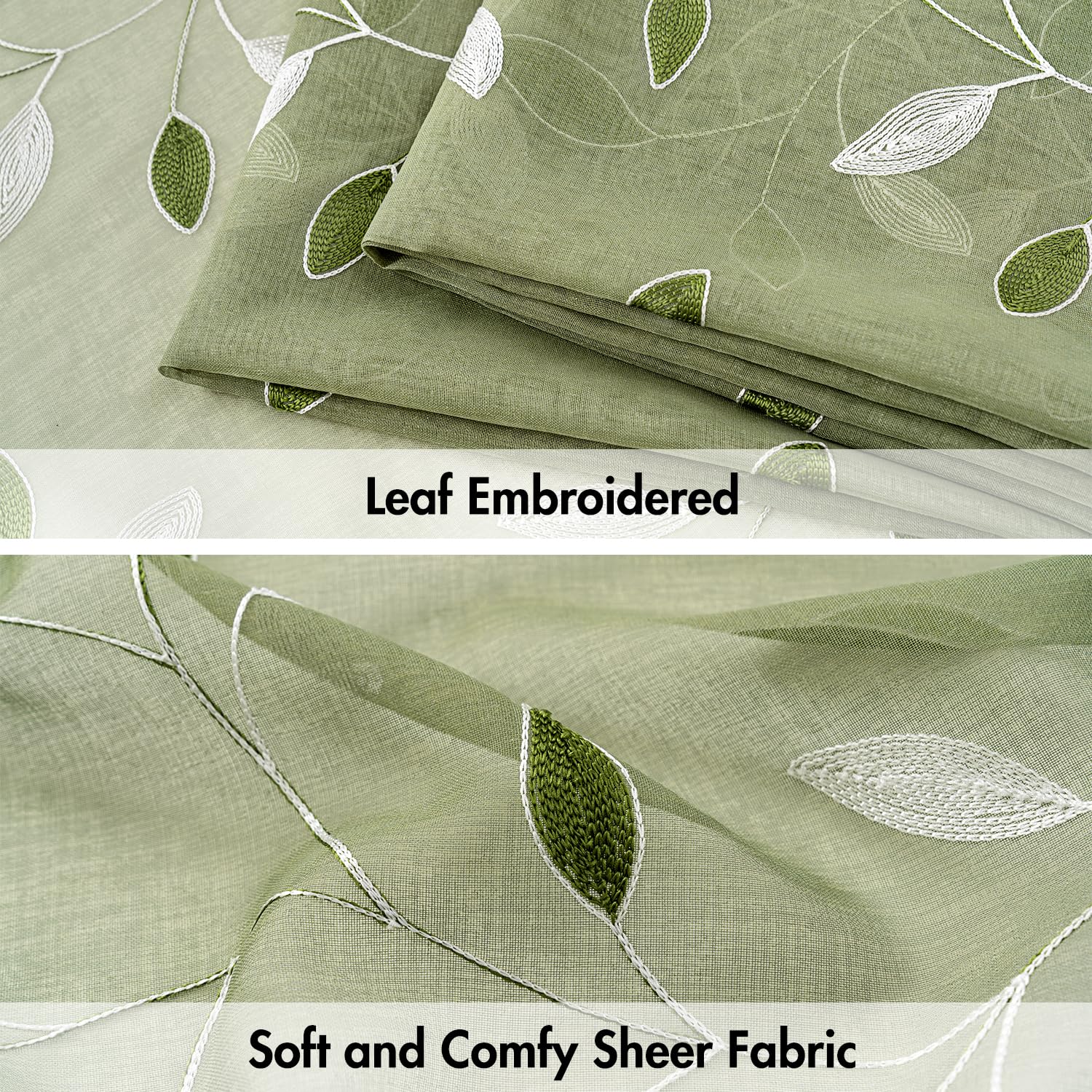 MIULEE sage green curtains displayed to enhance room ambiance and decor.