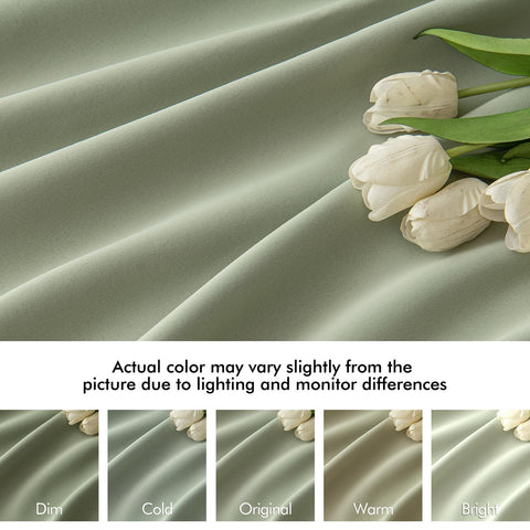 MIULEE sage green curtains may contribute to energy-saving and sound reduction.