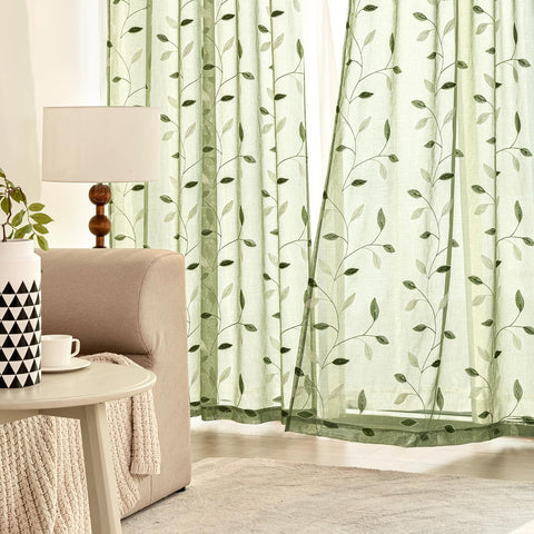 MIULEE sage green faux linen texture fabric for a soft, durable touch.