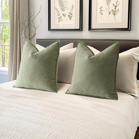 MIULEE sage green cover in a bedroom adds cozy ambiance