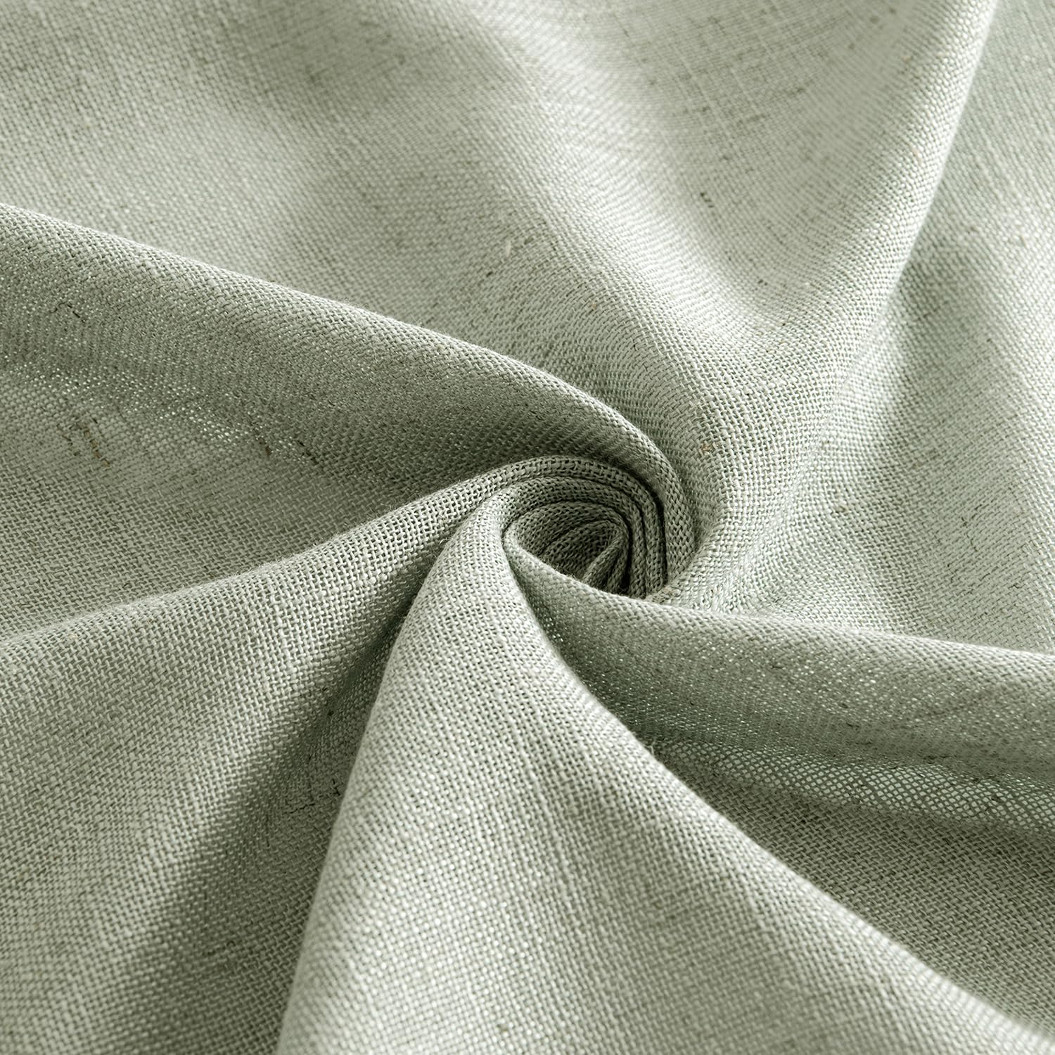MIULEE Sage Linen Curtains durable, wrinkle-free blend for easy care.