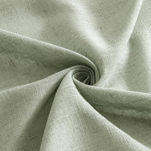 MIULEE Sage Linen Curtains durable, wrinkle-free blend for easy care.
