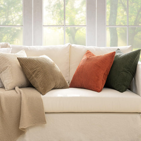 MIULEE set of 4 pillow covers enhances decor without inserts.