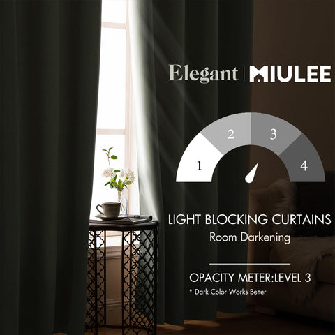 MIULEE grommet-top curtains with durable silver rings for smooth opening