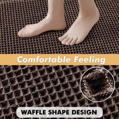 MIULEE two-piece set of chocolate mats for a coordinated bathroom upgrade.