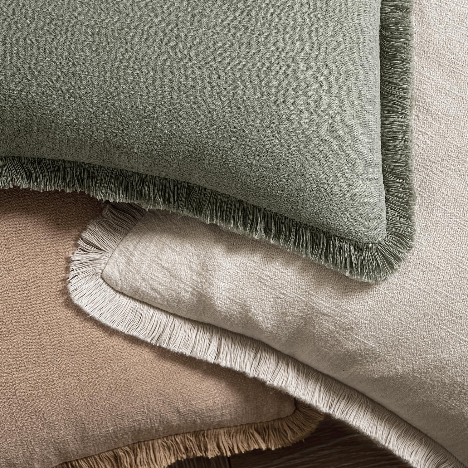 MIULEE soft linen blend pillow cover for year-round comfort