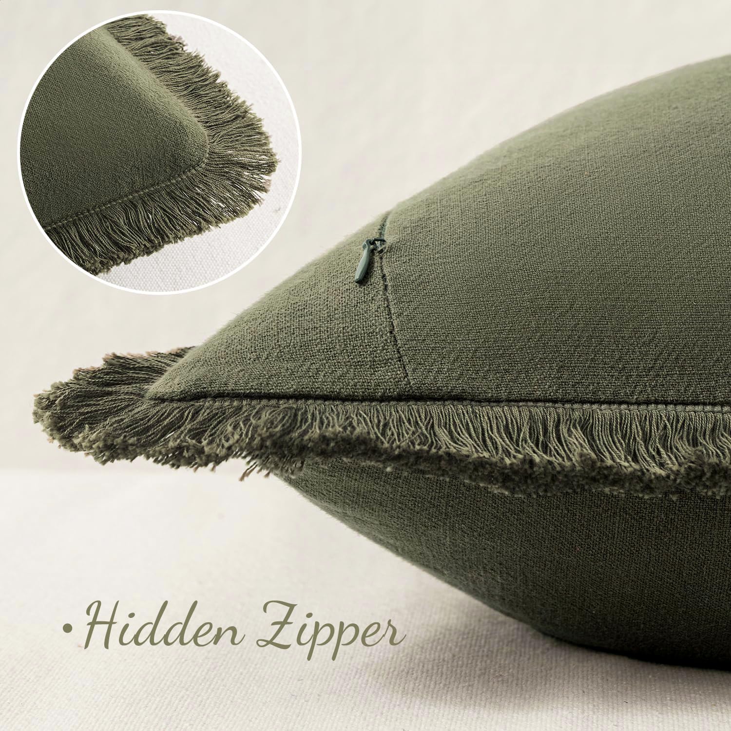 MIULEE soft linen pillow cover enhances comfort on sofa or bed.