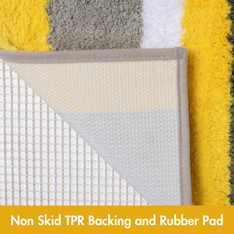 MIULEE soft microfiber pile bath mat ready to absorb moisture quickly.