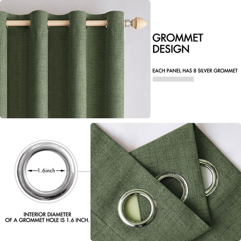 MIULEE closeup of soft olive green linen texture fabric