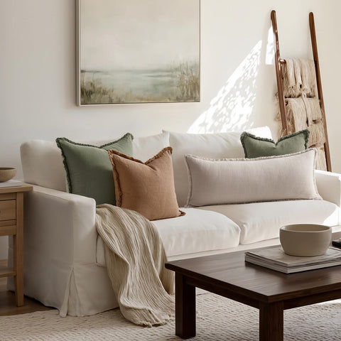 MIULEE soft-touch linen cover brings comfortable ambiance to lounges.