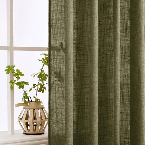 MIULEE soft-touch linen-look curtains adding neutral decor to any room