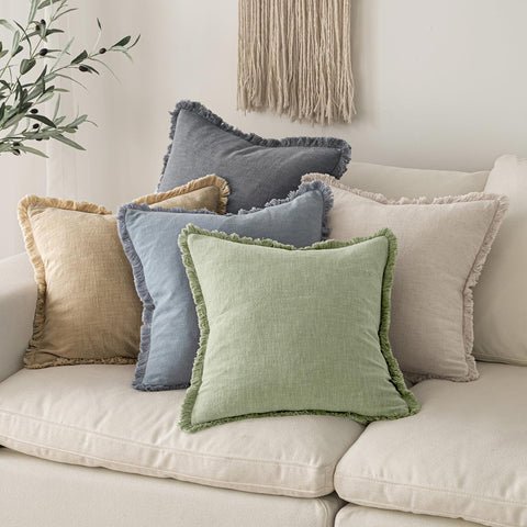 MIULEE soft-touch linen pillow cover delivers comfortable, breathable cushion accents.