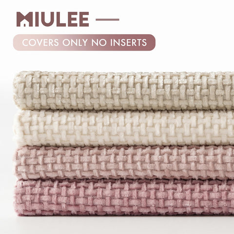 MIULEE spring decor chenille pillow cover elevates neutral palettes.