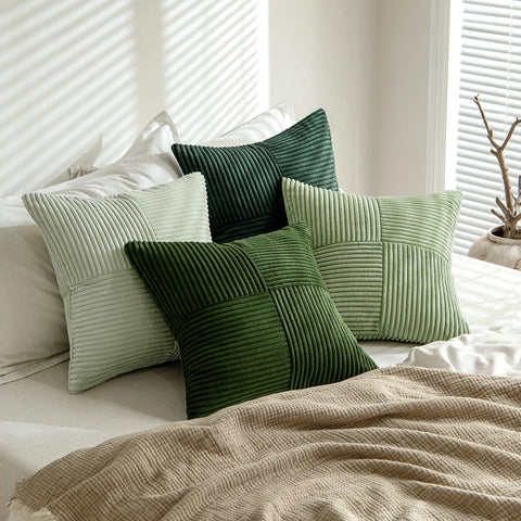 MIULEE Spring Green set of four 20x20 covers provides versatile decor.