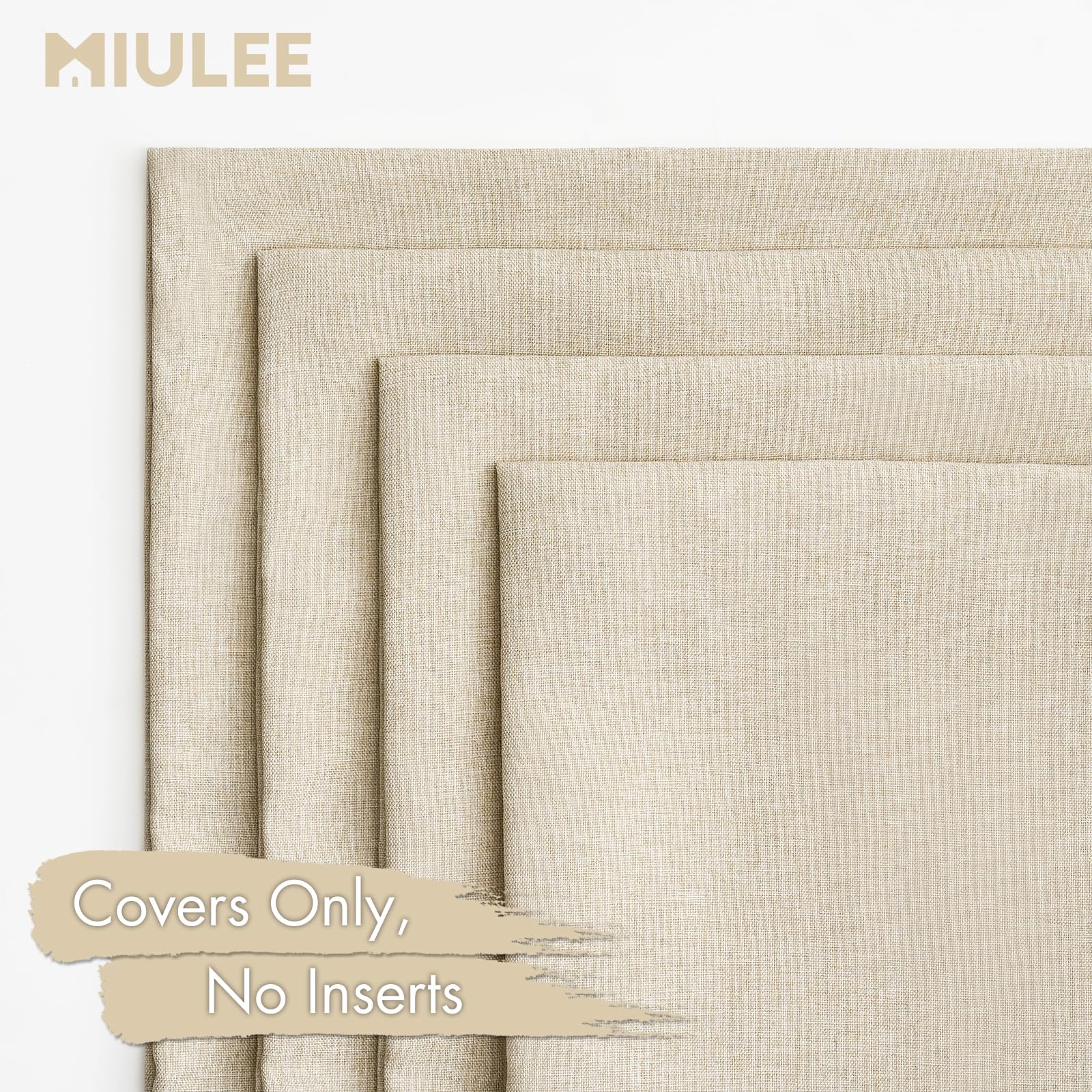 MIULEE tent camping scene with pillow covers highlights easy care