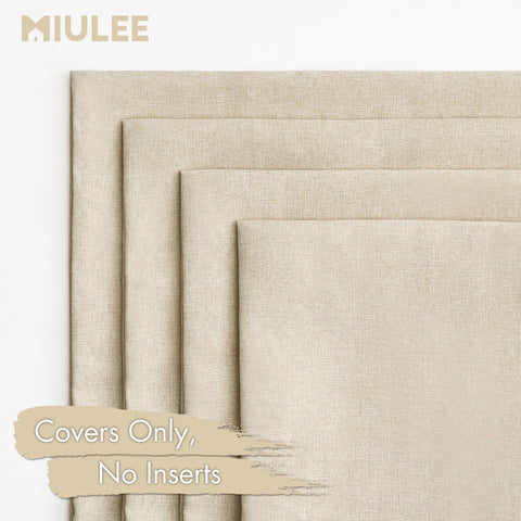 MIULEE tent camping scene with pillow covers highlights easy care