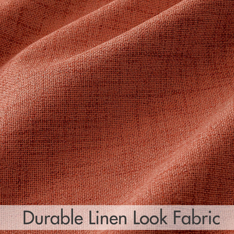 MIULEE Terracotta blackout curtains fit standard windows for versatile bedroom or living spaces.