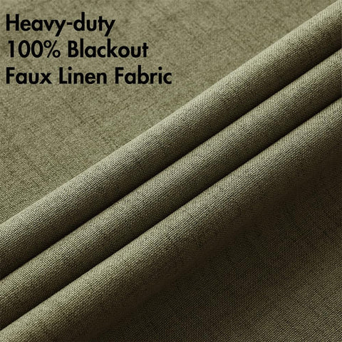 MIULEE thermal-insulated olive-green drapes reduce heat exchange and noise