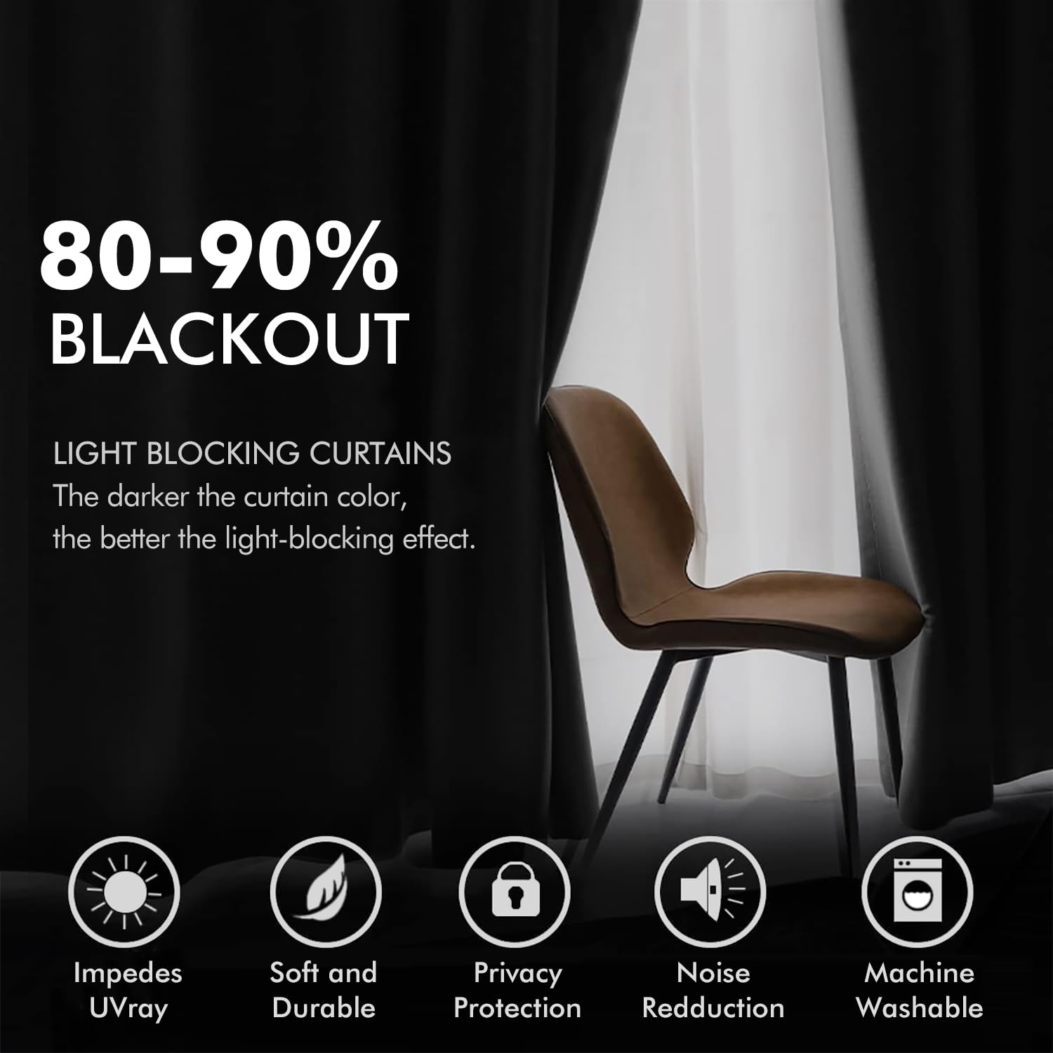 MIULEE thermal-insulating velvet curtains help save energy and stay cozy.