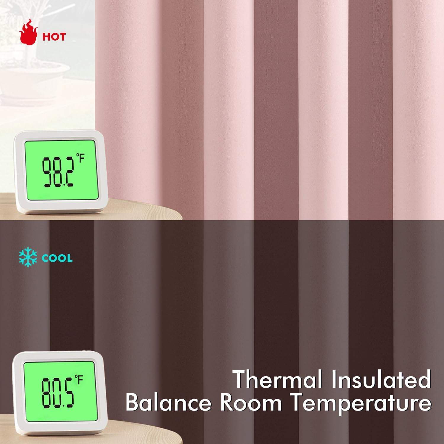 MIULEE thermally insulated blackout curtains 72 inch close-up fabric texture and weave.