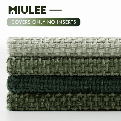 MIULEE throw pillow cover green living room setup for lounge comfort