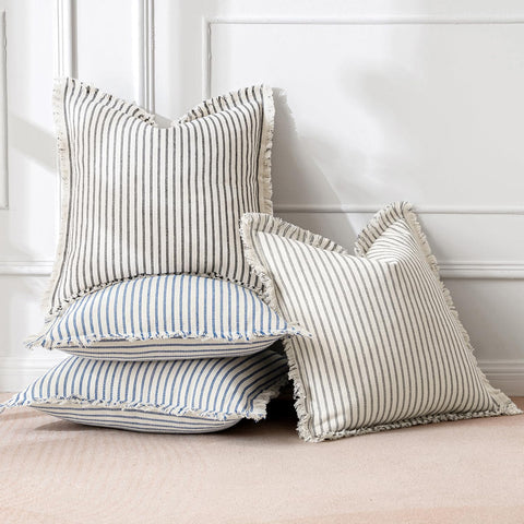 MIULEE two-pack pillow covers in classic black for versatile farmhouse styling.