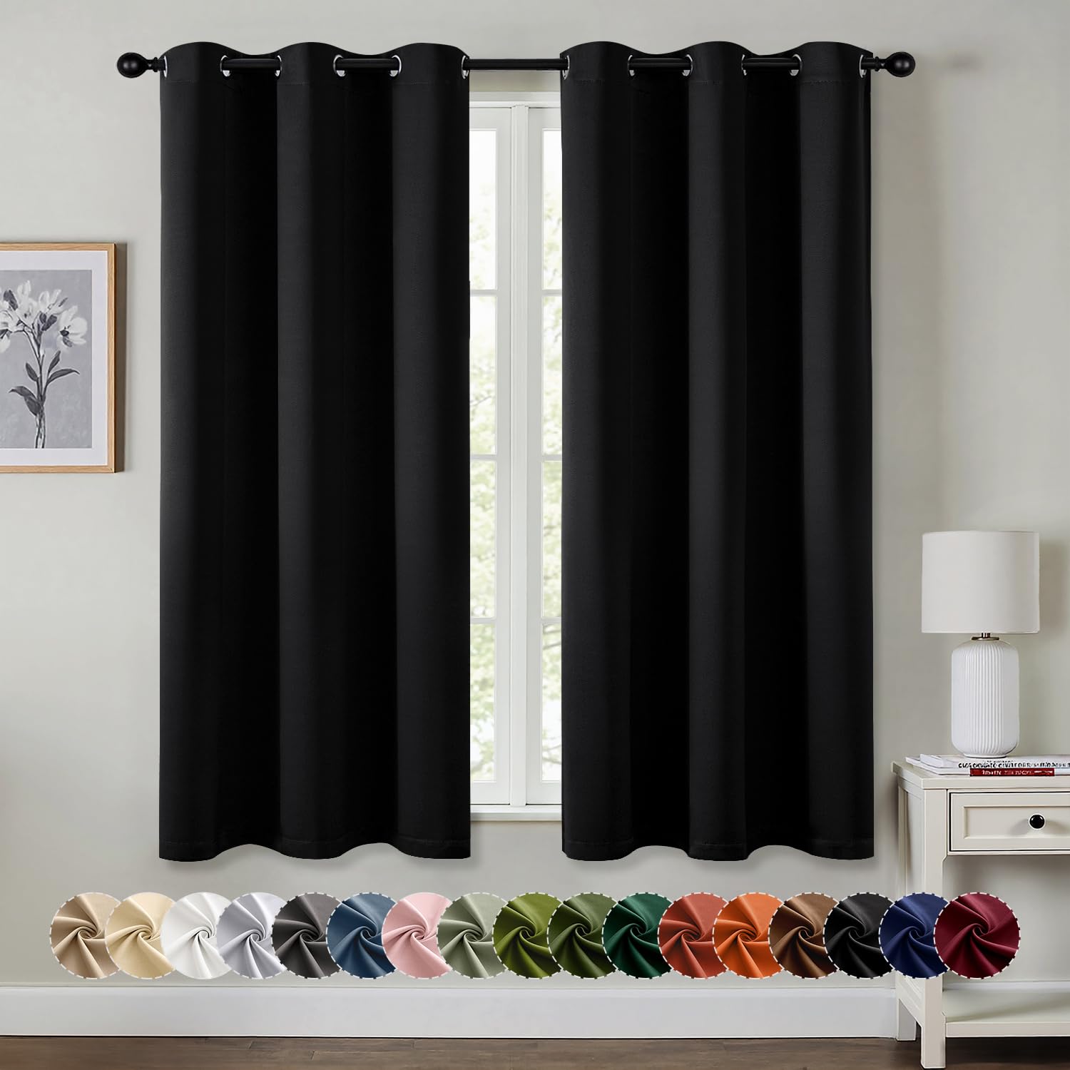MIULEE two-panel blackout curtains block light for deeper sleep