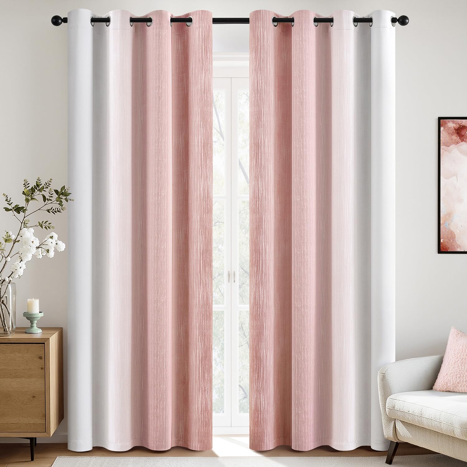 MIULEE two-panel set arranged in living room for versatile setup