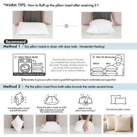 MIULEE vacuum-packed packaging opens to fluffy cushions quickly.