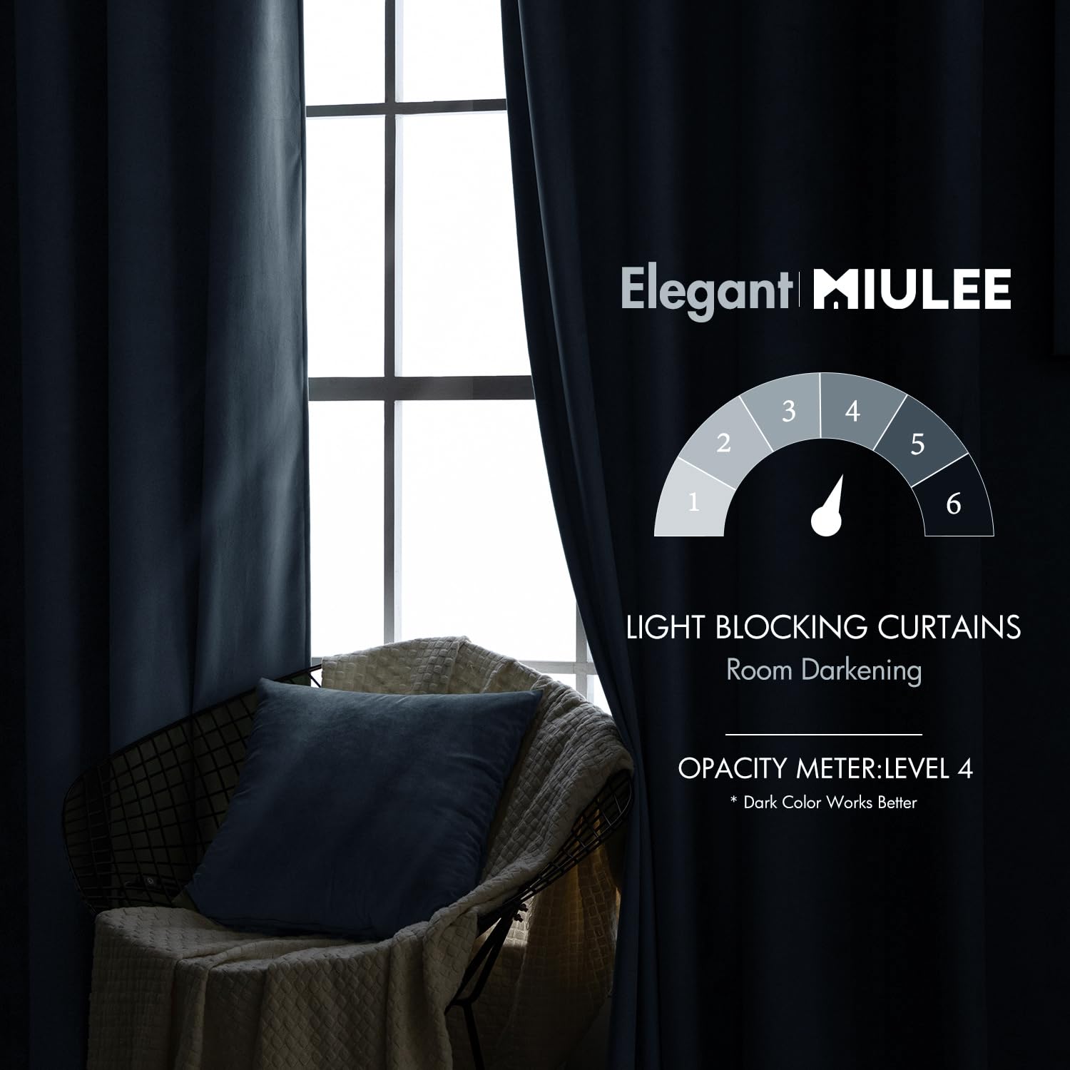 MIULEE velvet curtains block light up to 50 percent for daytime comfort.