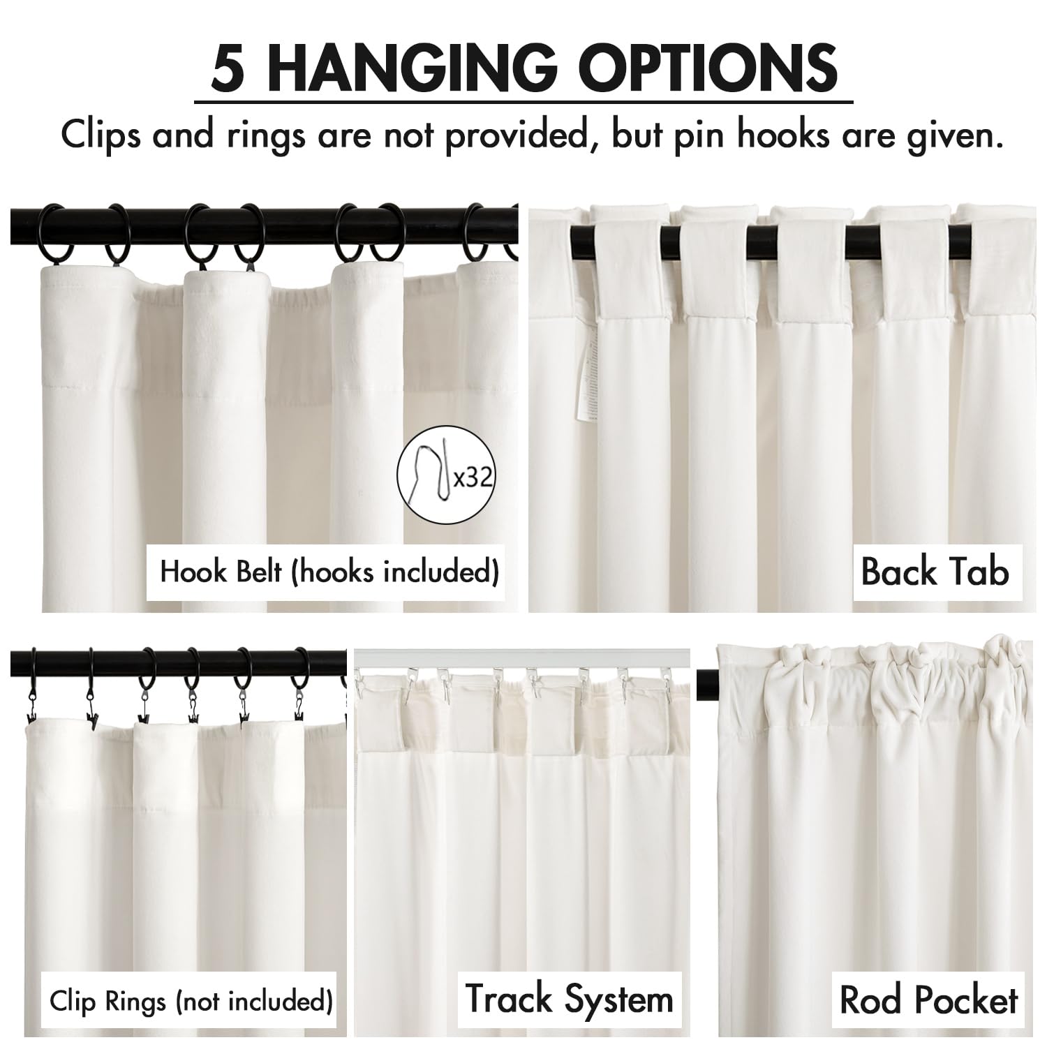 MIULEE velvet curtains with back-tab offer versatile hanging and clean lines for bedrooms.