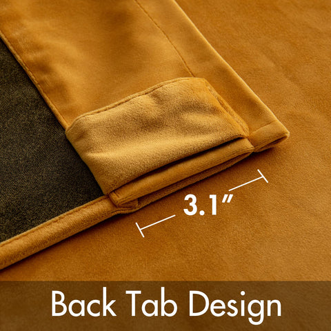 MIULEE velvet curtains rod-pocket back-tab option demonstrates versatile hanging