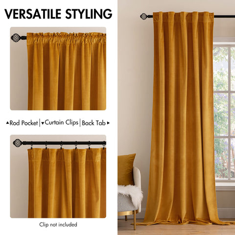 MIULEE velvet curtains 84in draped setup adds elegant mood to bedroom
