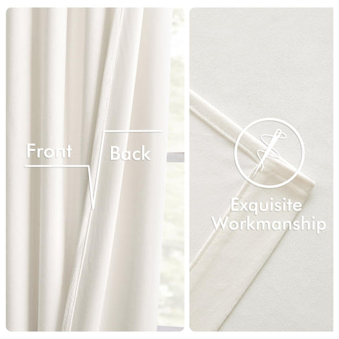 These light-blocking drapes filter 60-70% of light for daytime privacy.