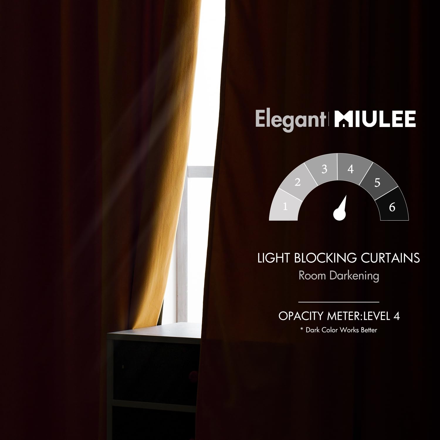 MIULEE velvet curtains rod-pocket back-tab shown for versatile hanging