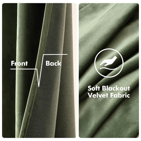 Side view of MIULEE velvet curtains highlighting potential blackout in daylight.