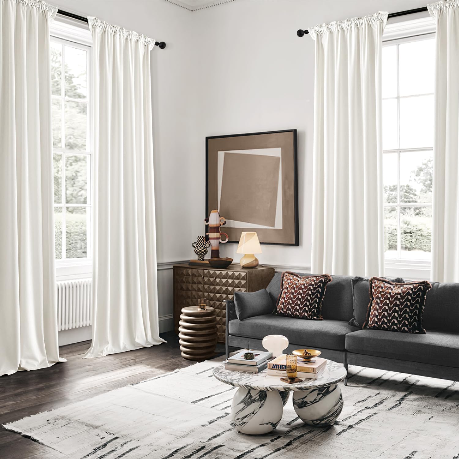 MIULEE velvet curtains provide thermal insulation to help maintain comfortable temperatures.
