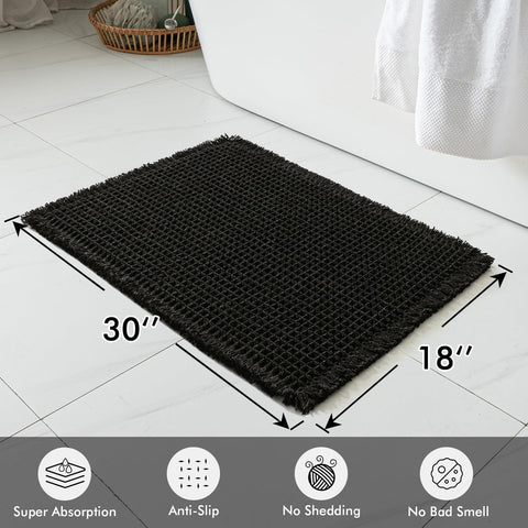 MIULEE waffle mats with boho design add cozy style and grip on smooth surfaces