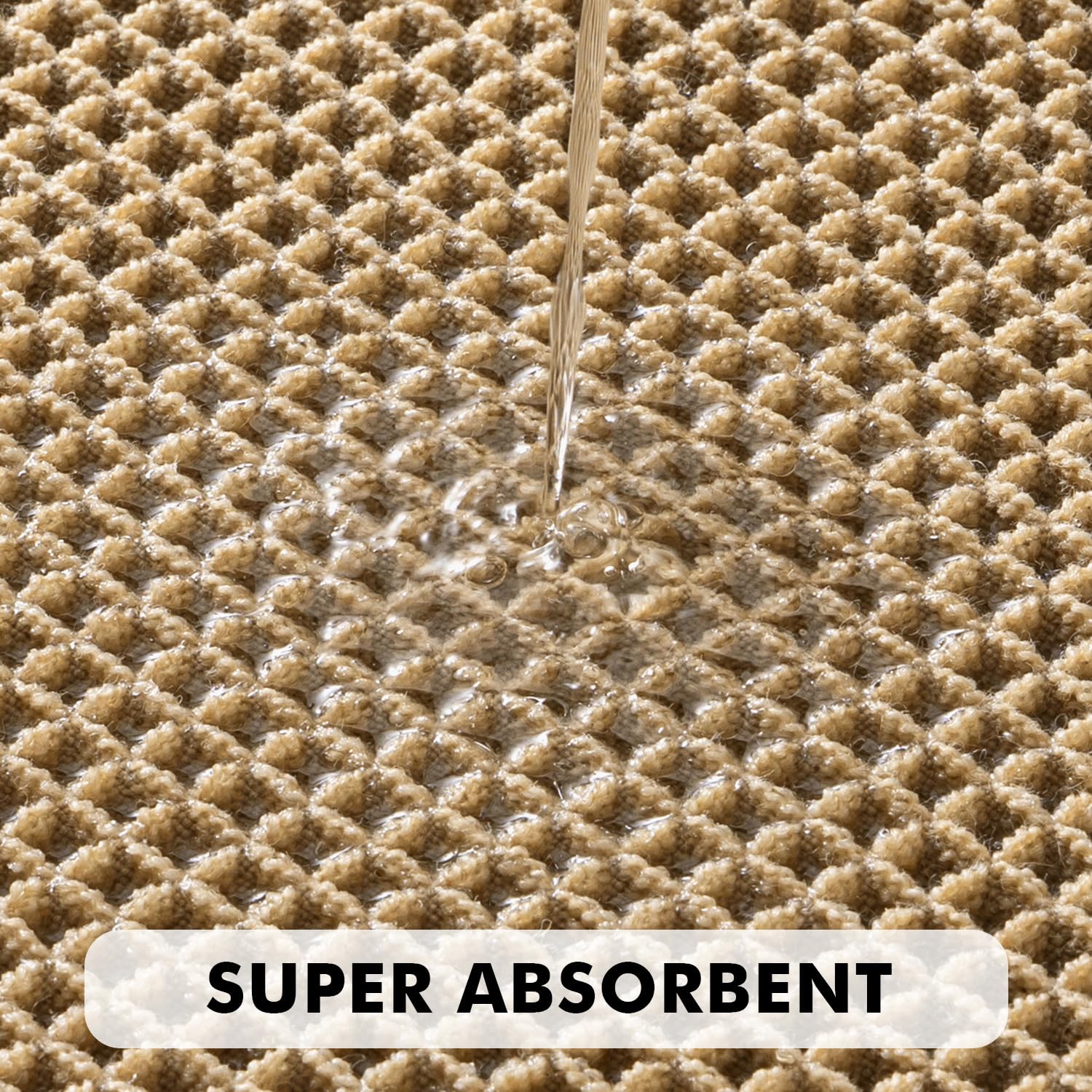 MIULEE waffle texture close-up in brown showing plush surface