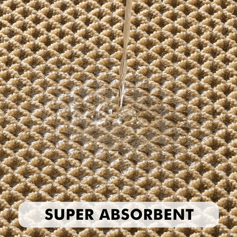 MIULEE waffle texture close-up in brown showing plush surface