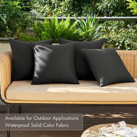 MIULEE waterproof pillow cover 18x18, protects cushions from rain and splashes.