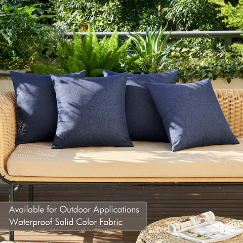 MIULEE waterproof polyester pillow cover for durable garden and porch use