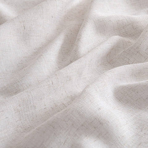 MIULEE white linen curtains panel setup on window for full width