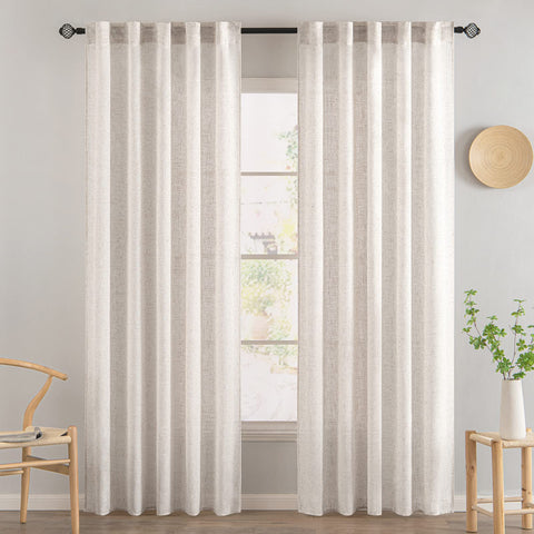 MIULEE linen curtains provide privacy with diffused light for bedrooms.